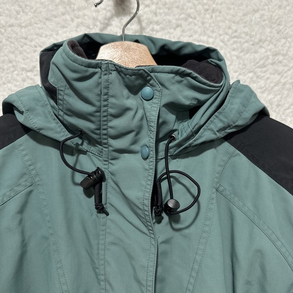 Vintage L.L. Bean Women's Rain Jacket Thinsulate Lined Coat Green Size‎ Large - Picture 4 of 16